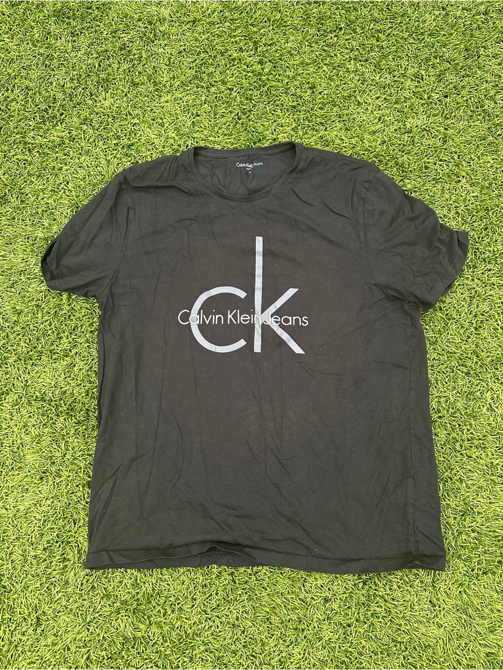Calvin Klein Jeans Men’s XL Black CK Logo Graphic T-Shirt 100% Cotton